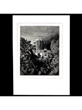 1953 Dore Walls of Jericho Falling Down - Limited Ed. Gravure Print - No. 143